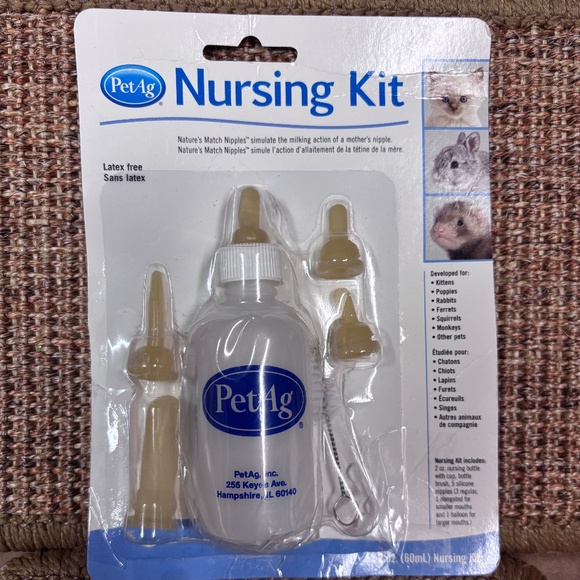 PetAg newborn nursing kit, latex free, 5 nipples, 2 oz bottle, bottle brush - Picture 5 of 5